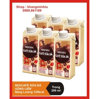 Cà Phê uống liền Nestlé Nescafé Sữa Đá (200 ml) - Combo 6 hộp