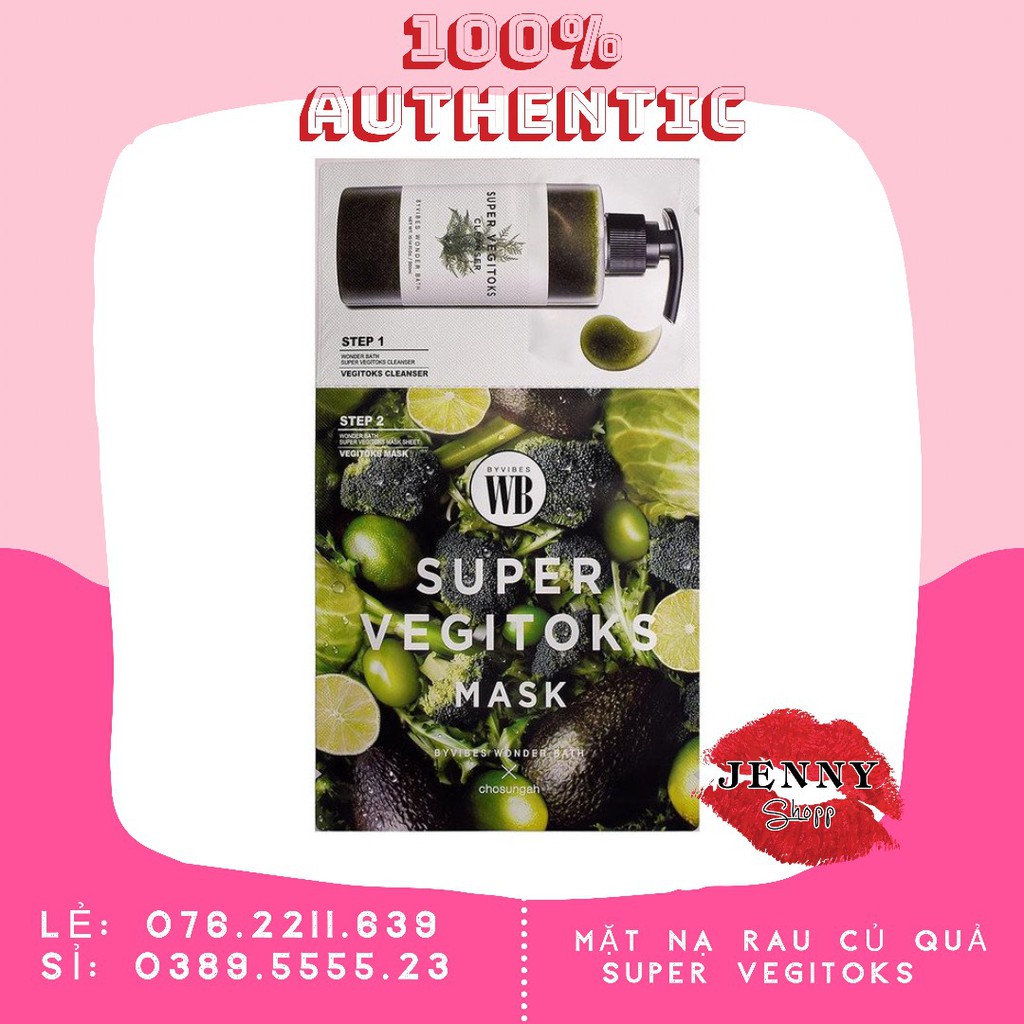 MẶT NẠ RAU CỦ QUẢ THẢI ĐỘC SUPER VEGITOKS MASK