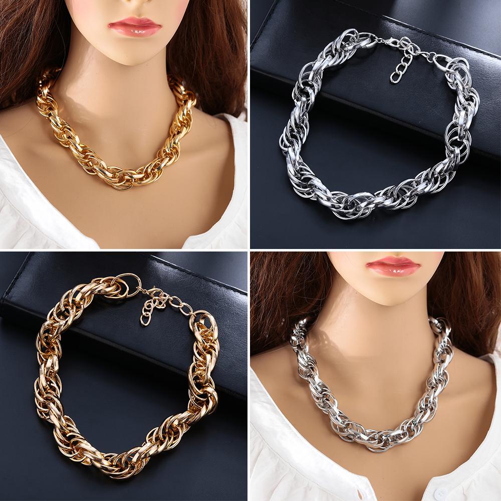 Dây Chuyền Dày Phong Cách Rock Cuba Thời Trang Cho Nữ