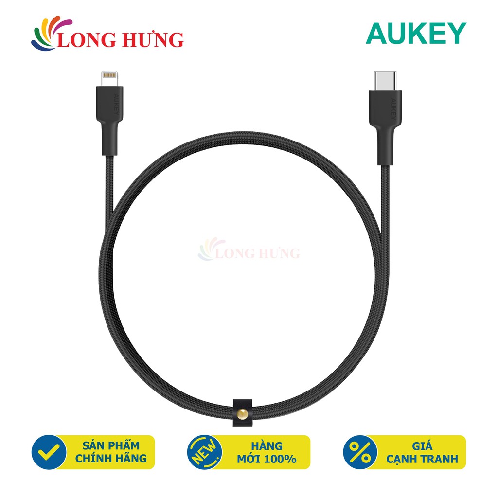 Cáp USB Type-C to Lightning Aukey 1.2m CB-CL1 - Hàng chính hãng