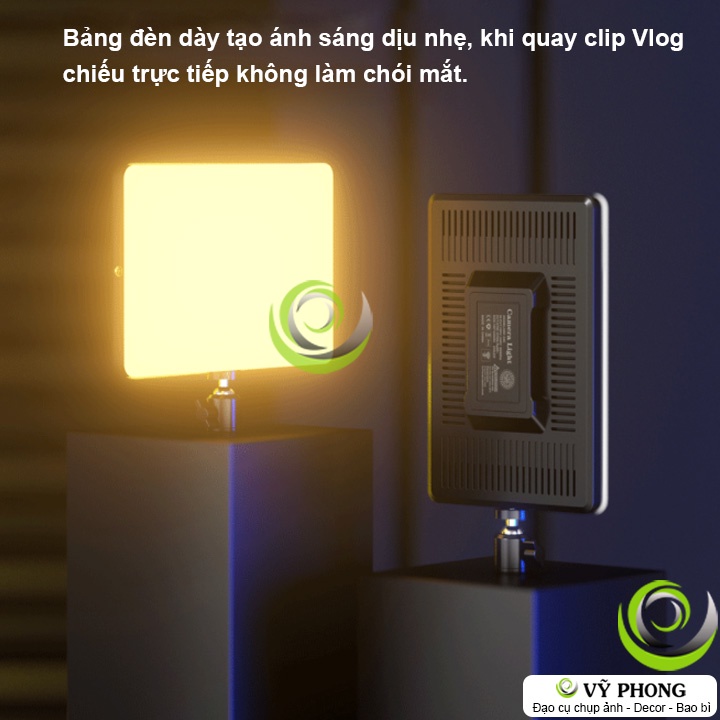 ĐÈN LED BẢNG CHUYÊN NGHIỆP 3 MÀU ÁNH SÁNG DỊU NHẸ HỖ TRỢ QUAY VLOG ĐÈN LED LIVESTREAM MẪU CHỤP HÌNH SẢN PHẨM DDC-299