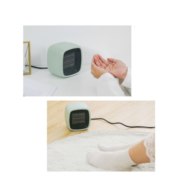Máy sưởi mini để bàn , máy sưởi gốm ceramic PTC làm ấm không khí công suất 800W