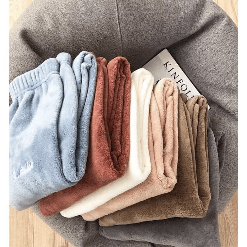 (shipnhanh) Quần nữ ngủ mặc nhà nỉ bông giữ nhiệt bo gấu siêu ấm cho bạn gái loại 1 lông mềm mịn hàng xuất nhật | BigBuy360 - bigbuy360.vn