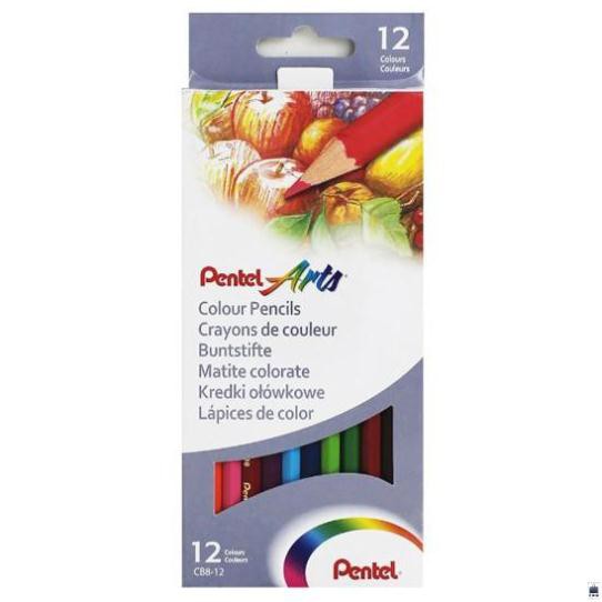 Chì Màu Khô Pentel 12/24/36 Màu - CB8 [Văn phòng phẩm Nhật Bản Pentel]