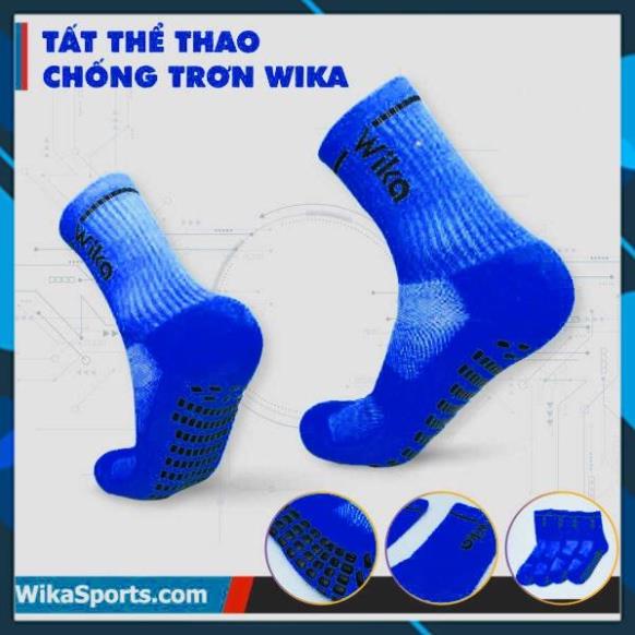 Tất bóng đá chống trơn Wika, tất vớ đá banh có cao su chống trượt dùng cho thể thao, bóng đá hàng chính hãng cao cấp.