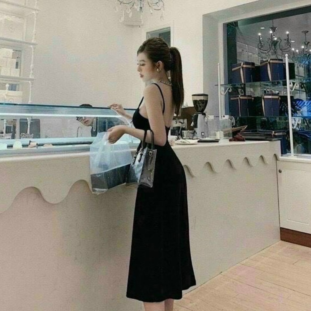 Đầm Body 2 Dây Dáng Dài Siêu Quyến Rũ Thích Hợp Mọi Hoàn Cảnh TIBU
