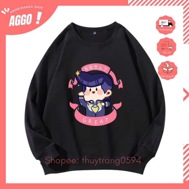 Áo Sweater Anime JOJO Bizarre Adventure Chibi Hoạt Hình Đủ Size