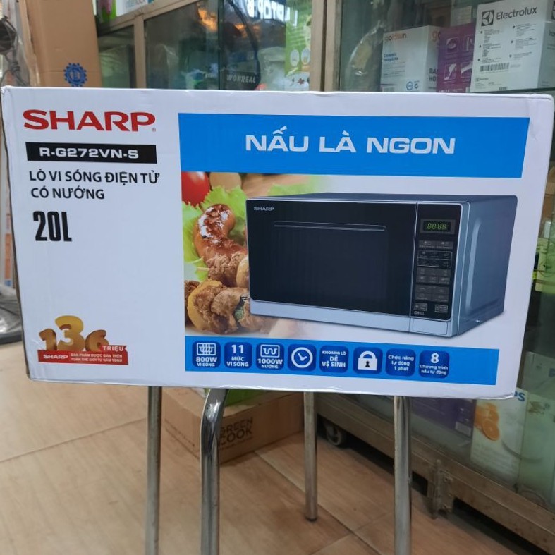 LÒ VI SÓNG ĐIỆN TỬ CÓ NƯỚNG SHARP R - G272VN - S