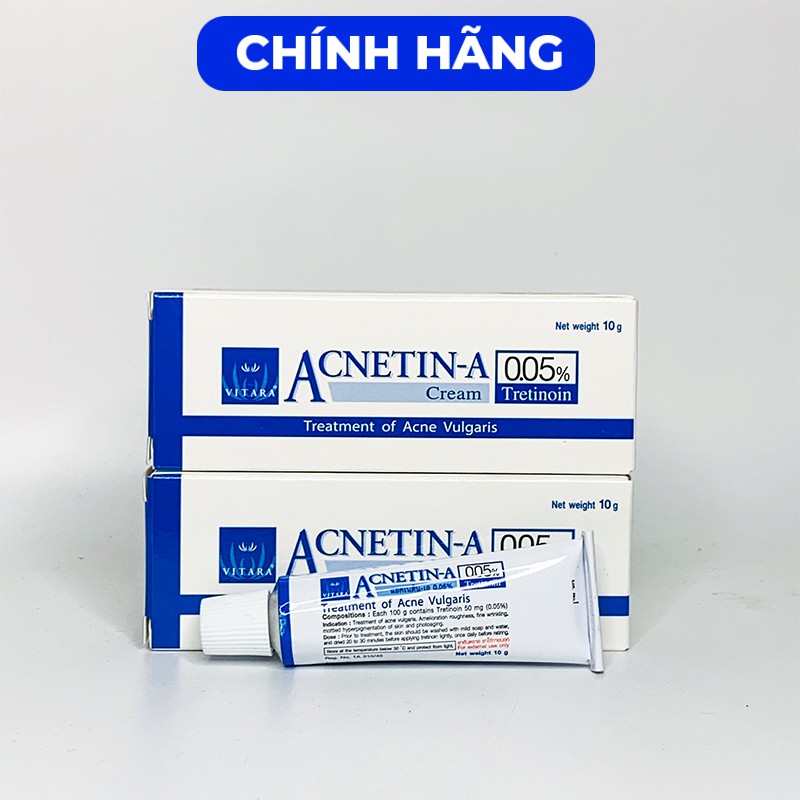 Acnetin A [CHÍNH HÃNG] Kem ngừa mụn chống lão hóa da Acnetin A 0.05% 10g | BigBuy360 - bigbuy360.vn