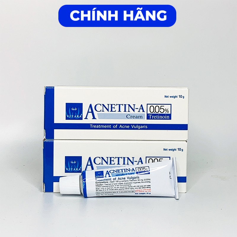 Acnetin A ⚜️CHÍNH HÃNG⚜️ Kem ngừa mụn chống lão hóa da Acnetin A 0.05% 10g | BigBuy360 - bigbuy360.vn