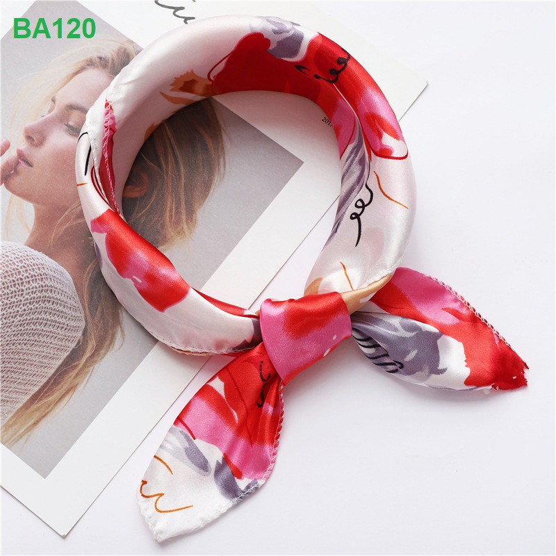 Khăn Bandana khổ vuông 50x50cm làm áo yếm, quàng đầu, tạo kiểu - Khăn vuông lụa TEMI206