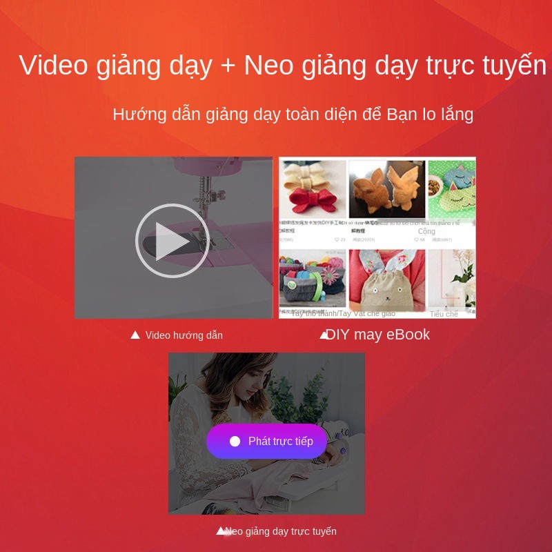[Gói thờ] Máy may mini Xinlong gia đình tự động hướng dẫn sử dụng điện loại nhỏ quần áo dày bằng bàn đạp