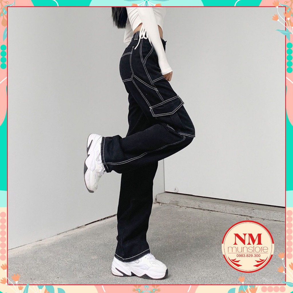 [ ẢNH THẬT ]  Quần chỉ nổi 6 túi 𝐍𝐌 Closet 2 size M,L from ống rộng chất thô dầy mềm mịn mát hàng đẹp