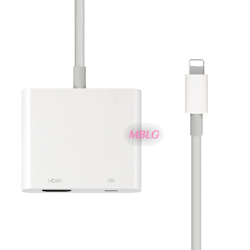 Dụng cụ chuyển đổi Lightning sang HDMI cáp AV TV tương thích với Apple iPhone X 8 7 6 Plus iPad