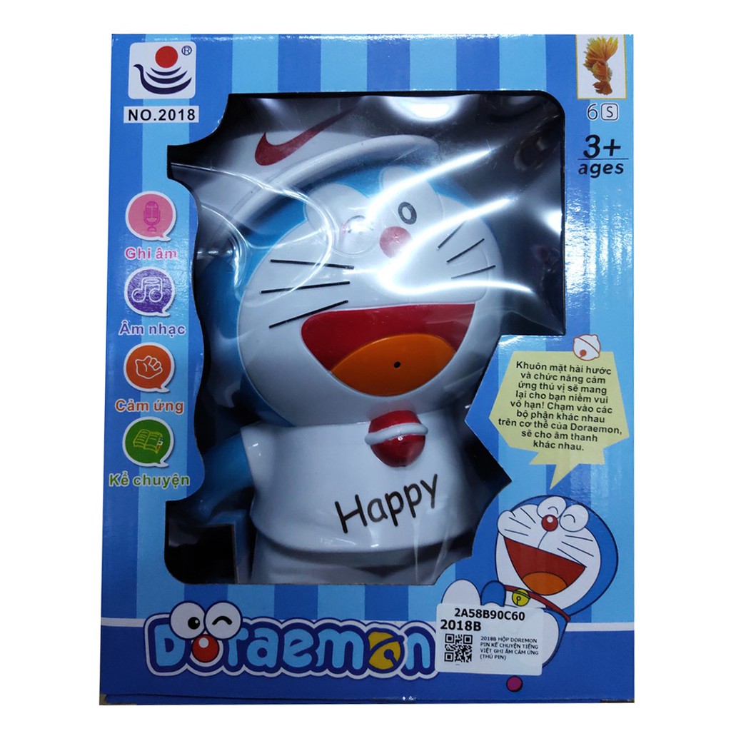 Hộp Doraemon Kể Chuyện Tiếng Việt Cho Bé, Sử Dụng Pin AA, Nhiều chức năng vui nhộn, hài hước