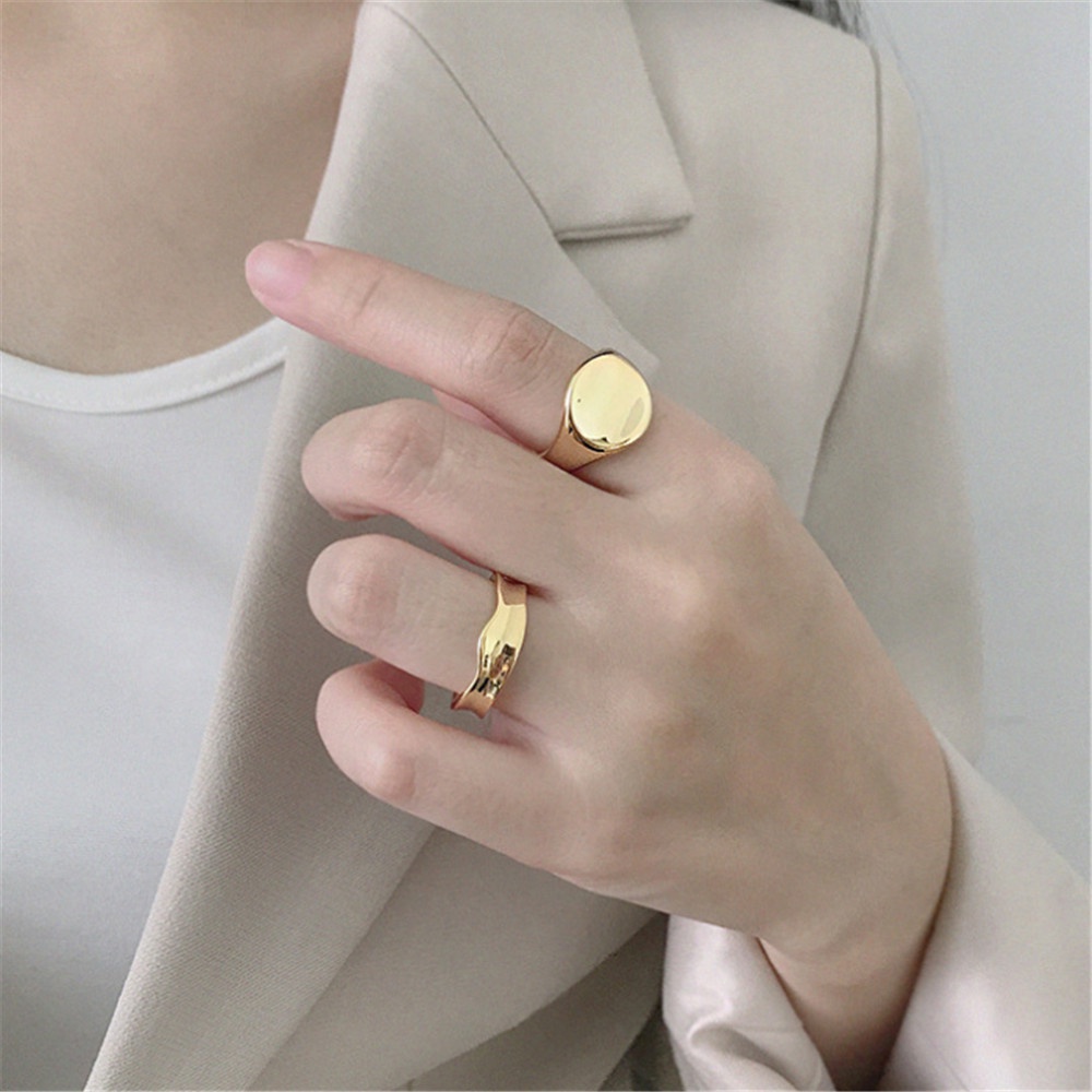 Nhẫn hở kiểu dáng hình học có thể điều chỉnh thời trang