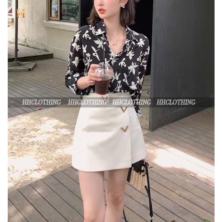 Áo sơ mi dài tay hoạ tiết HH Clothing