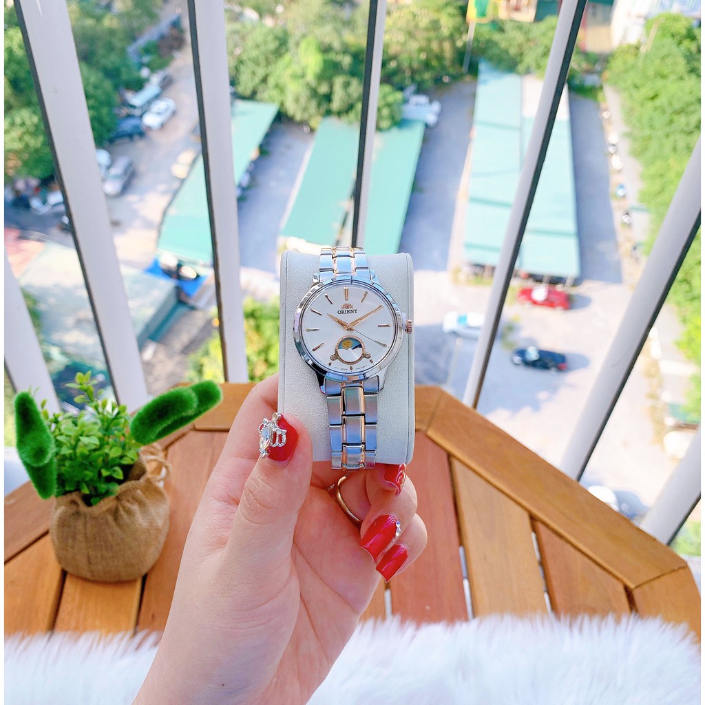 Đồng Hồ Nữ ORIENT SUN AND MOON RA-KB0001S10B Chính Hãng Tặng Dây Da Cao Cấp