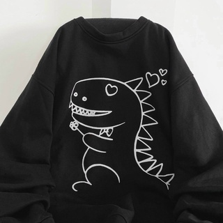 Áo sweater nỉ ngoại in khủng long tay phồng mềm form 68kg siêu đẹp - Shop3nunisex