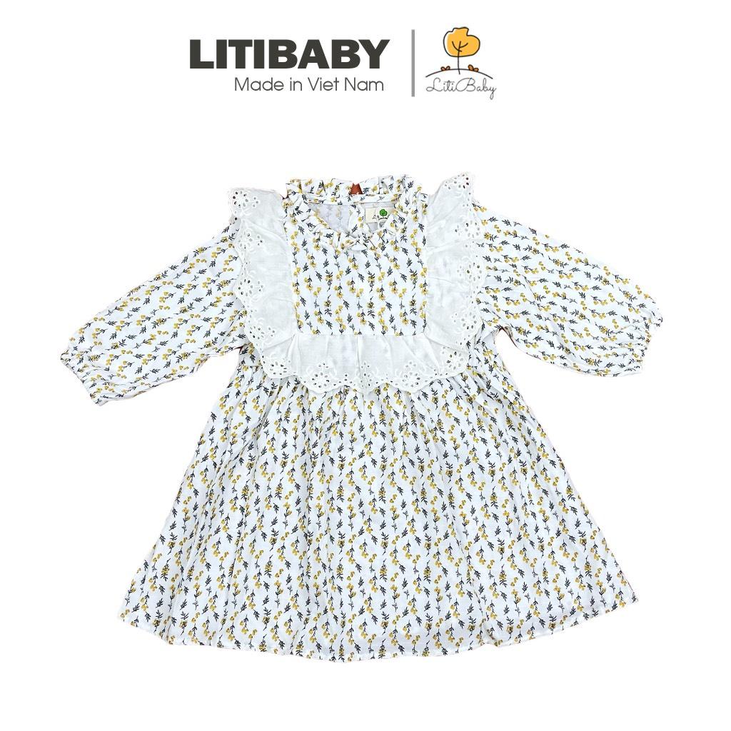 Váy ren ngực dài tay LITIBABY 1/8T