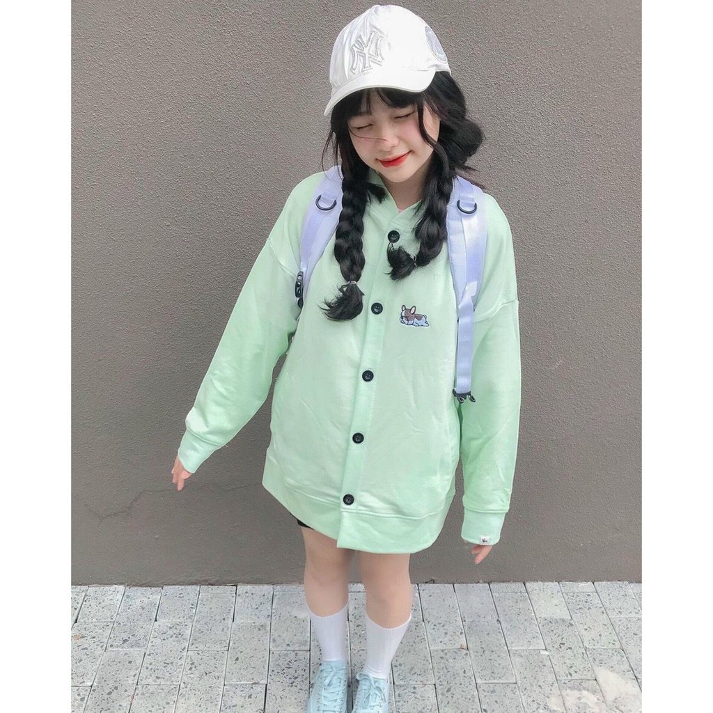 Áo Khoác Nỉ Form Rộng Bomber PUPPY Cadigan Ulzzang | BigBuy360 - bigbuy360.vn