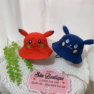 💝 Mũ Pikachu 💝Rộng Vành Dễ Thương Cho Bé