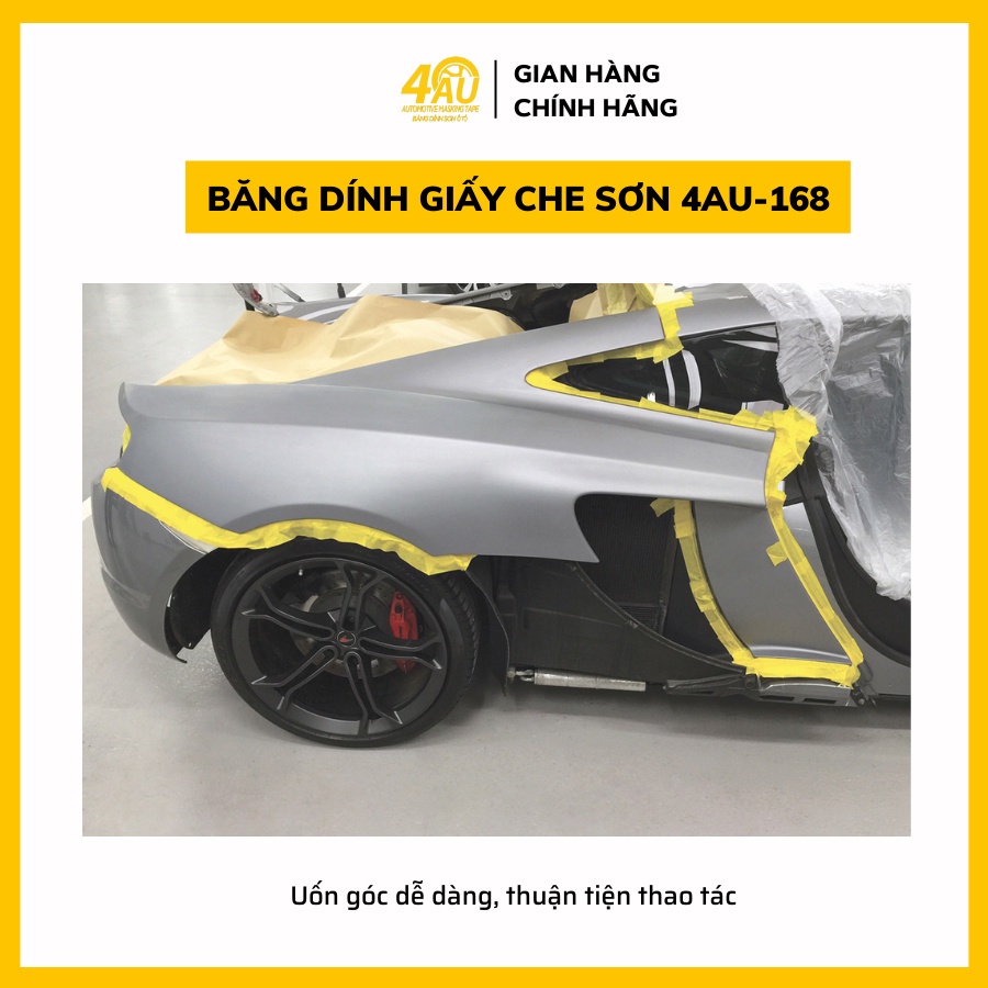 Băng keo giấy đủ size không để lại keo 4AU Băng dính vàng viết chữ, chặn màu nước, màu Acrylic, sơn, chịu nhiệt_VATTUSON