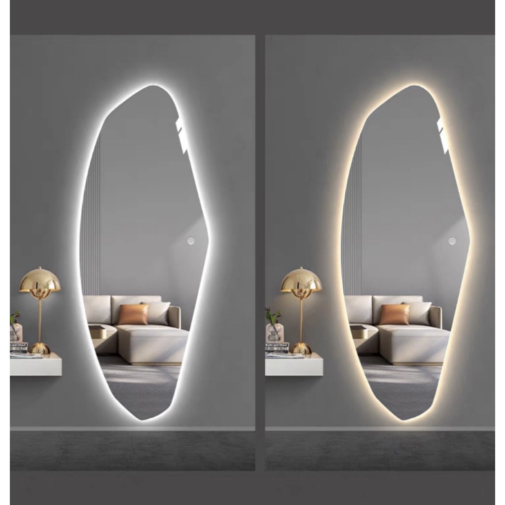 Gương toàn thân LED cảm ứng cao cấp hình viên đá nghệ thuật nhiều kích thước (GƯƠNG THÀNH NAM)