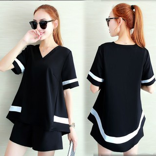 Bộ cộc cổ V cho người béo mập