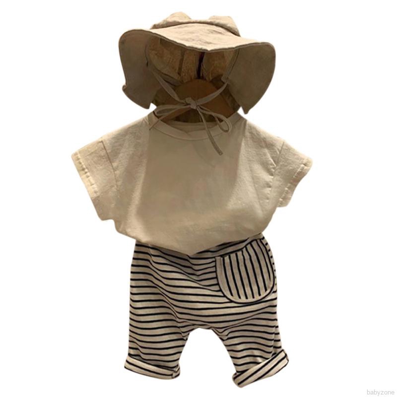 Áo thun cotton tay ngắn cho bé trai mùa hè+Quần đùi