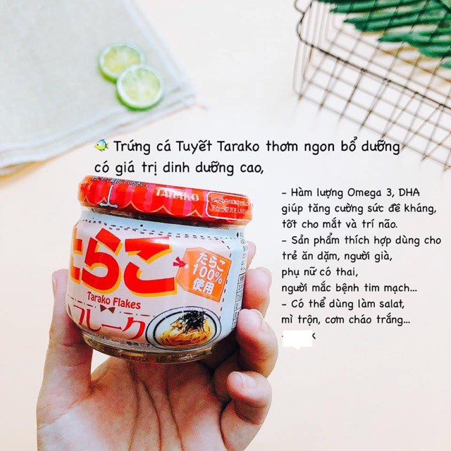 Trứng cá tuyết Tarako 50G nhật cho bé ăn dặm 1-5 tuổi (Hàng nội địa Nhật)-KhoaiBaby