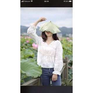 Áo sơ mi voan cổ chữ V