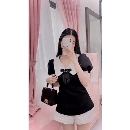 ÁO Tay Phồng Cổ bèo Tiểu Thư 💕+ Kèm Ảnh Thật .