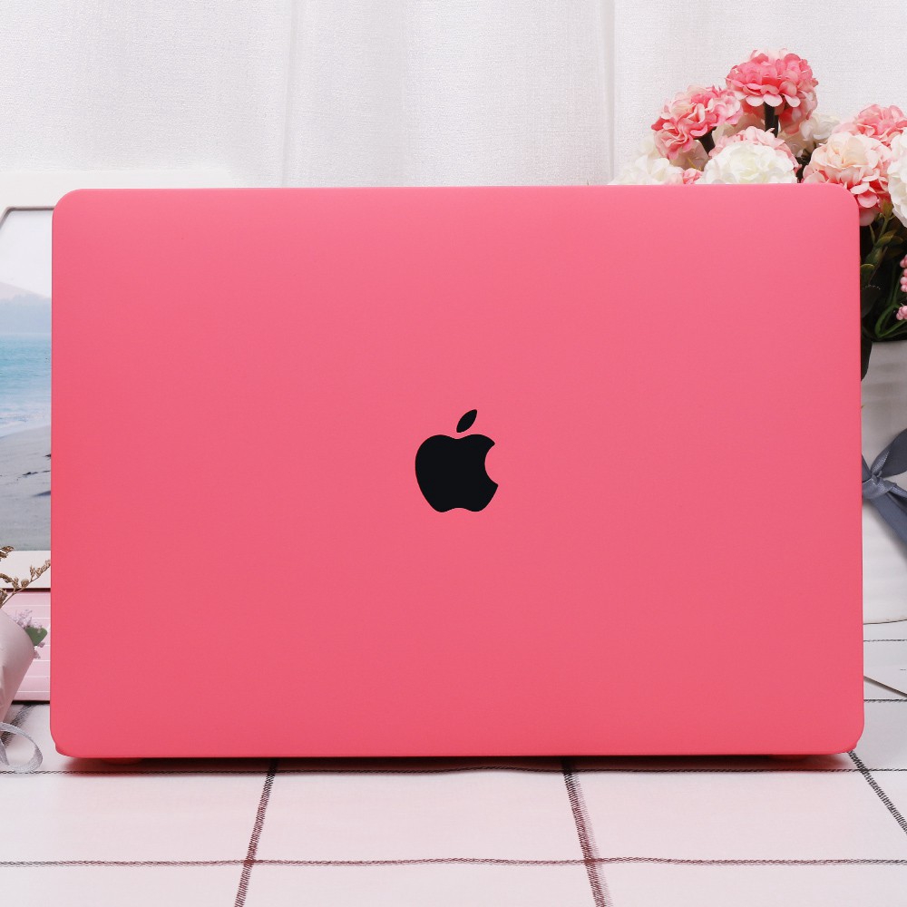 Vỏ laptop nhựa cứng màu hồng kem kèm vỏ bàn phím bảo vệ cho Macbook Air 13 Mac Pro 13 15 11 A1465 A1370 A1534 A1369 A1466 A1932 1706 A1989 A2159 A1708 A1425 A1502 A1278 A1398 A1707