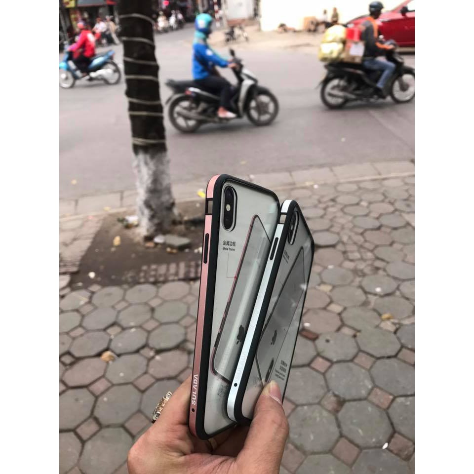 - Ốp lưng kính trong suốt SULADA viền dẻo cho iPhone 6/6s/7/7plus