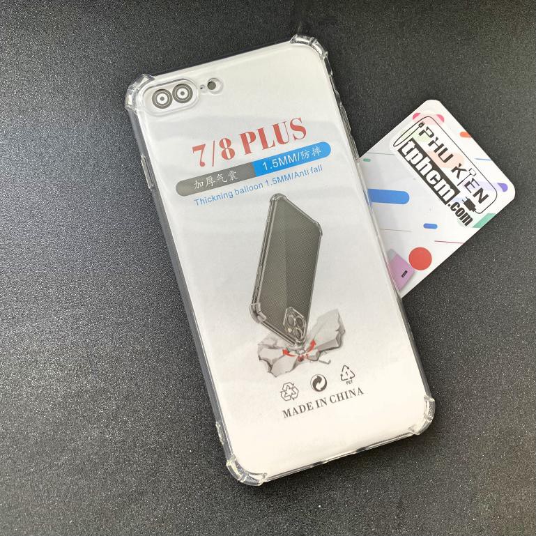 Ốp lưng iPhone 7 Plus - 8 Plus dẻo Trong suốt Chống sốc