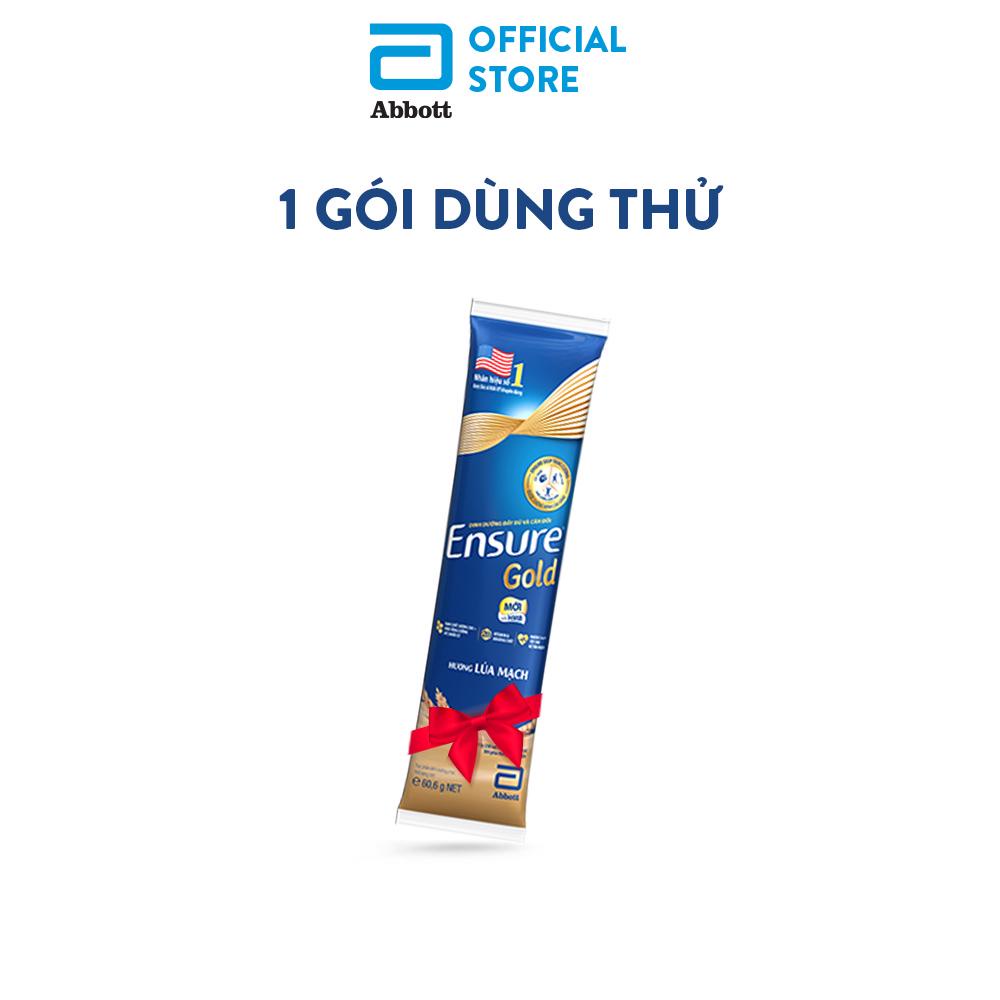 [Tặng 1 gói dùng thử bất kì] Sữa bột Ensure Gold Ít ngọt (HMB) 400g