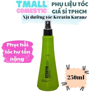 Sữa Xịt dưỡng tóc KERATIN MOISTURE LOTION KARANZ collagen giữ ẩm phục hồi khô xơ rối hư tổn 250ml