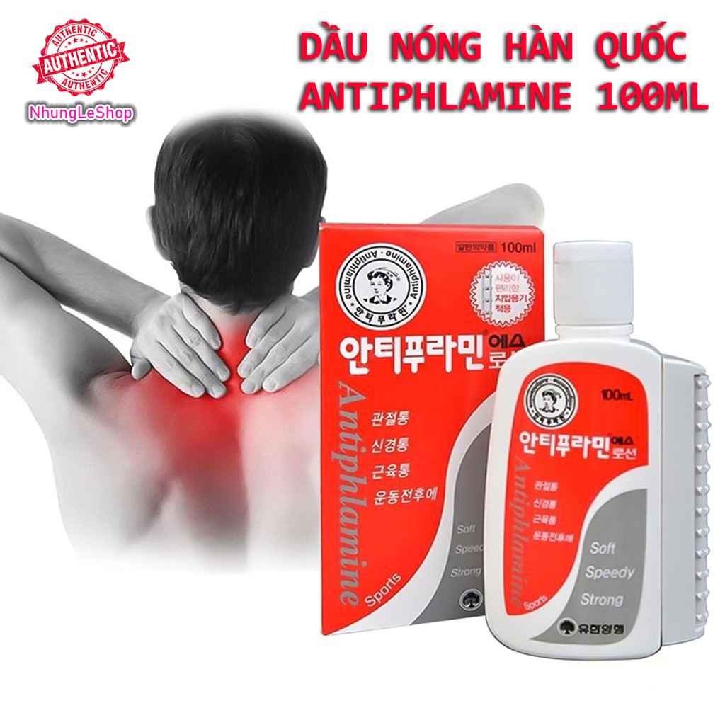 [Mẫu Mới] Dầu Nóng Xoa Bóp Hàn Quốc Antiphlamine 100ml Hàng Chính Hãng