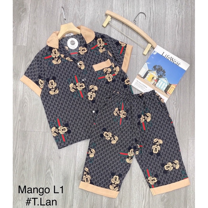Bộ đồ ngủ, bộ mặc nhà lụa mango - Hàng đẹp