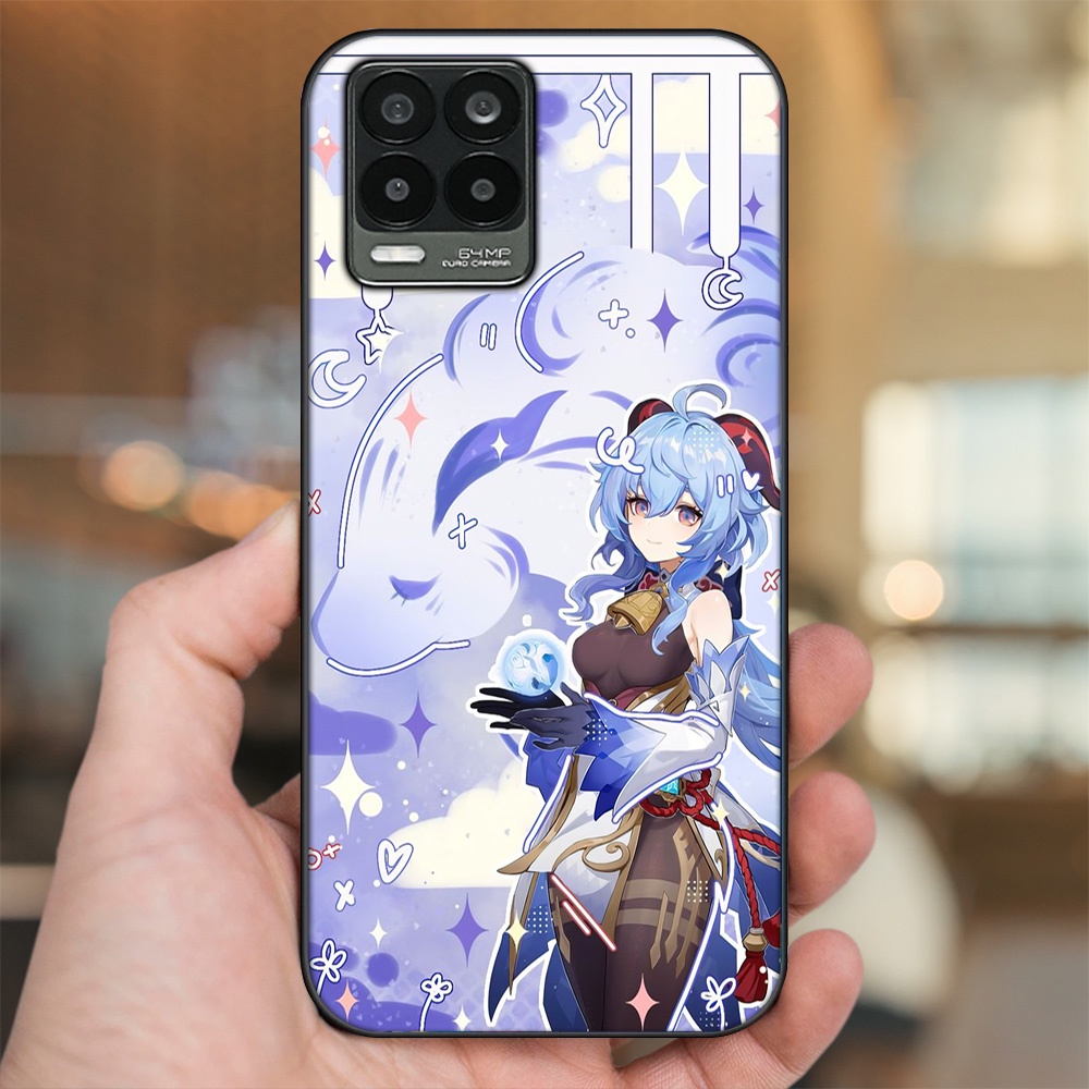 Ốp lưng Realme 8, 8 Pro viền đen in hình Ganyu Genshin Impact