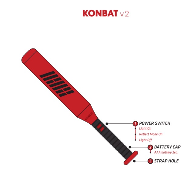 YG official - Có sẵn Order Konbat ver 2  Đèn cổ vũ