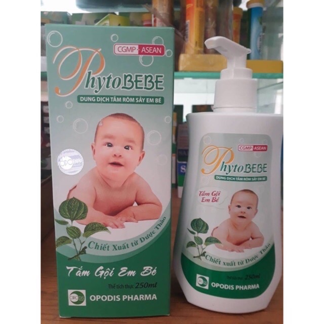 [CHÍNH HÃNG] Tắm bé PhytoBEBE 250ml - Tắm rôm sảy