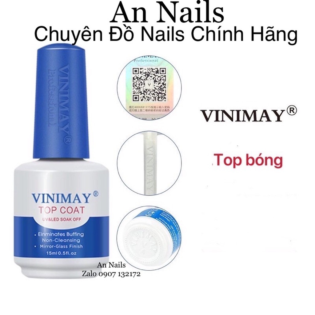 Top Coat vinimay, sơn top gel phủ bóng vinimay