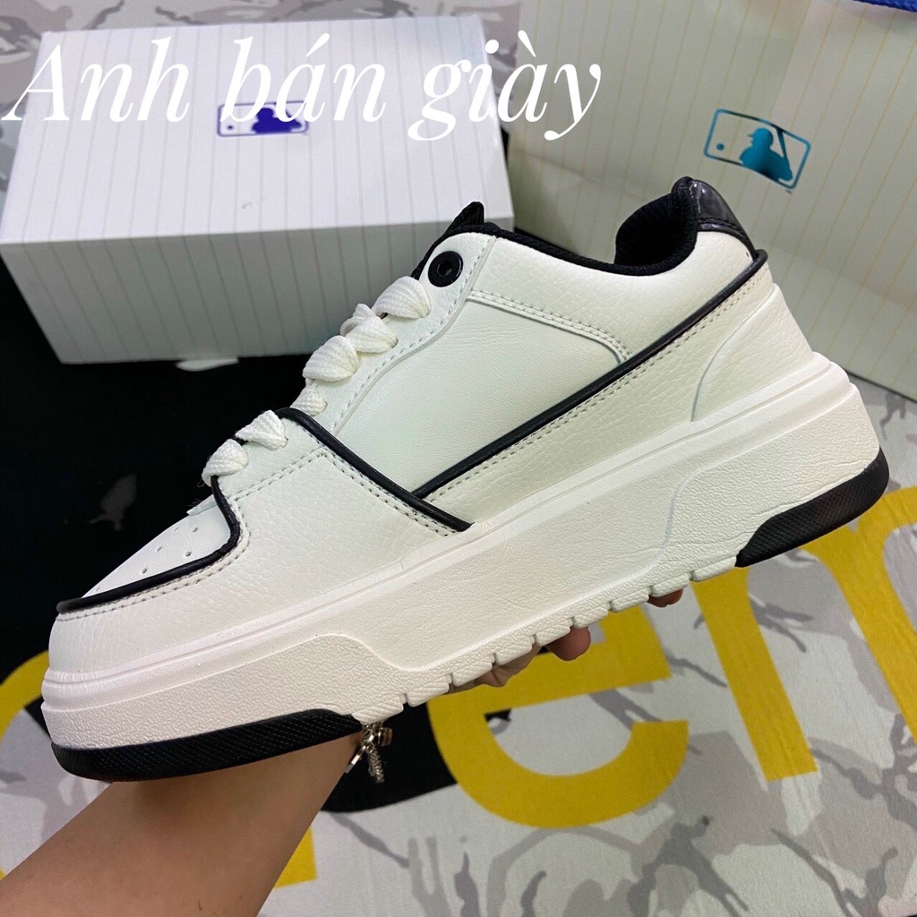 Giày ML.B Chunky Liner New York Yankees ‘White Black’, giày NY chữ đen mẫu mới 2022