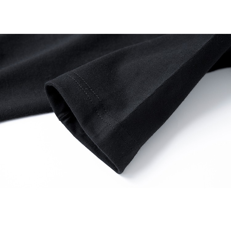 Áo thu đông dài tay nam nữ unissex thiết kế cổ tròn 2 màu đen trắng in hình basic ATH8
