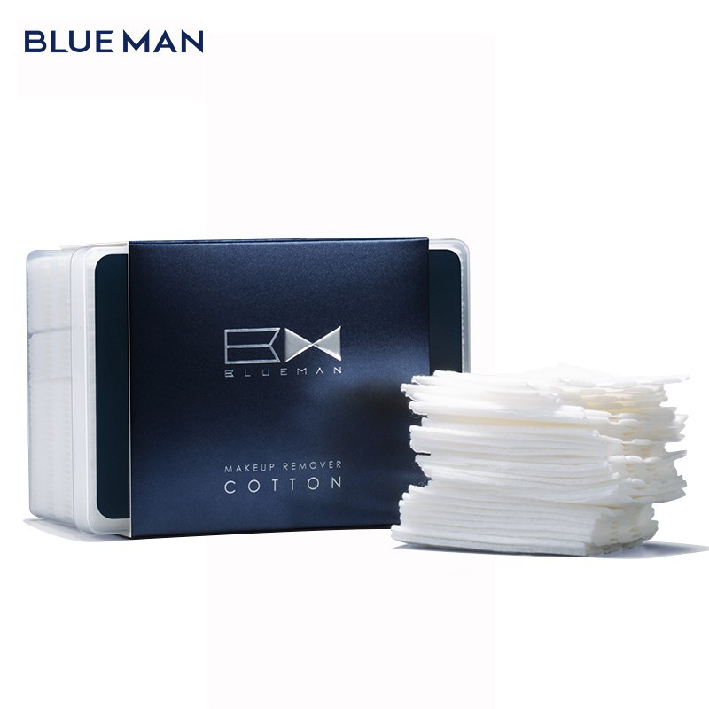 BÔNG TẨY TRANG 3 LỚP COTTON 80miếng/hộp BLUEMAN có tác dụng kép nhẹ nhàng dùng một lần dành cho nam