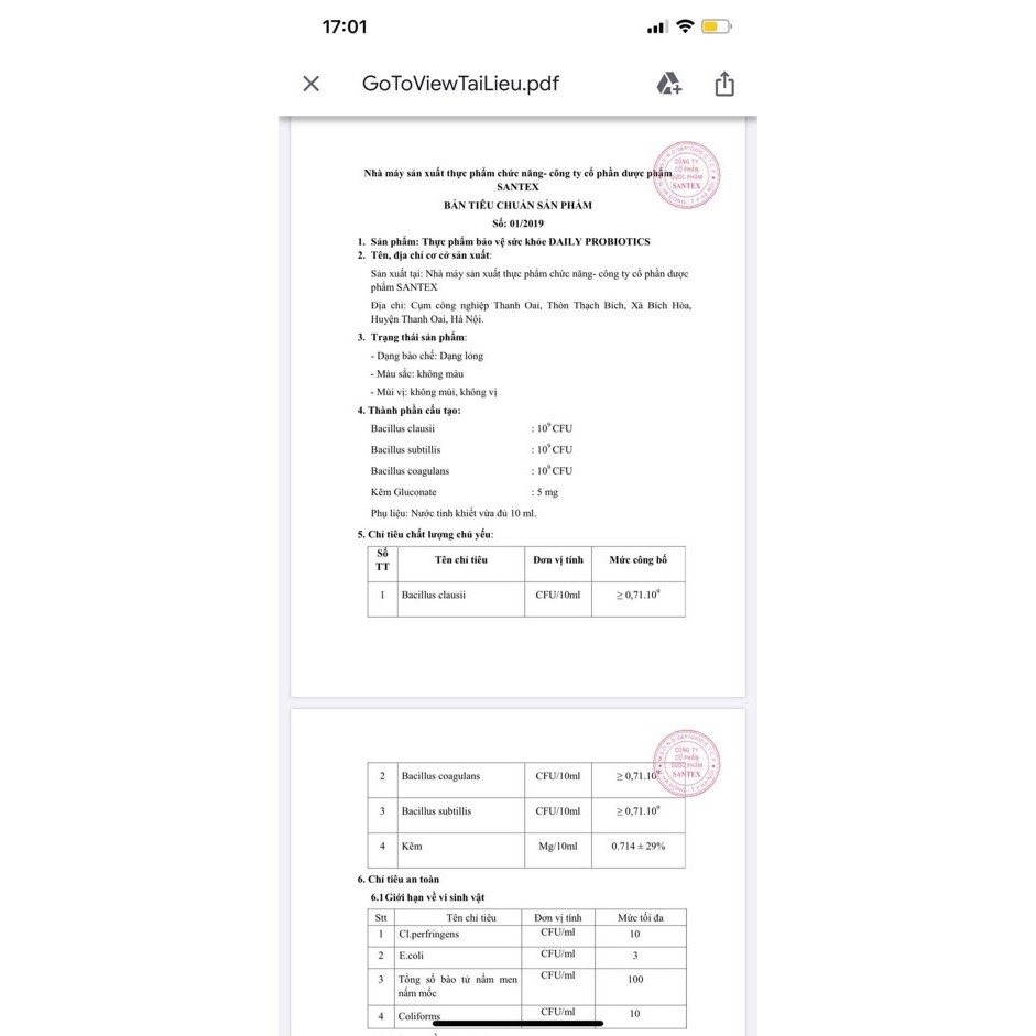 Men vi sinh Bào tử lợi khuẩn - DAILY PROBIOTIC