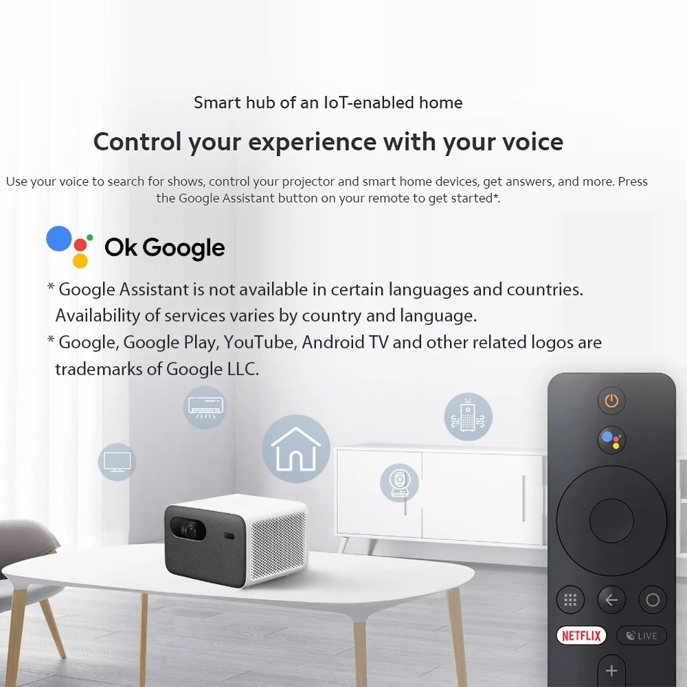 Máy chiếu Xiaomi Mi Smart Projector 2 (bản quốc tế - chính hãng DGW PP - Bảo hành 12 tháng)