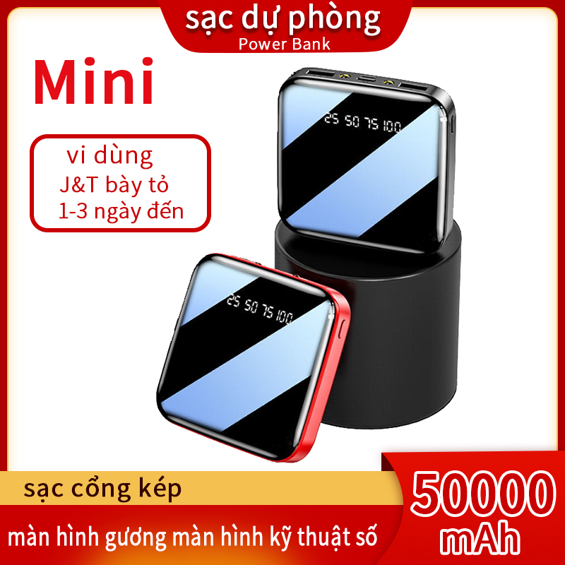 Sạc dự phòng mini 50000 Mah - thời trang, nhỏ gọn, dễ mang theo sạc dự phòng